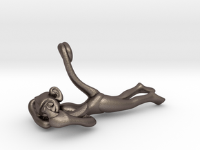 3D-Monkeys 253 in Polished Bronzed Silver Steel