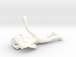 3D-Monkeys 253 in White Processed Versatile Plastic