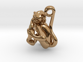 3D-Monkeys 255 in Polished Brass