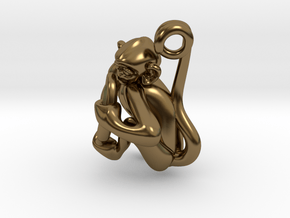 3D-Monkeys 255 in Polished Bronze