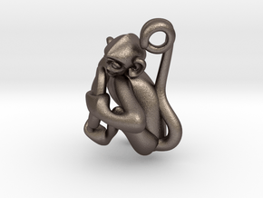 3D-Monkeys 255 in Polished Bronzed Silver Steel