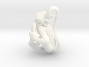 3D-Monkeys 255 in White Processed Versatile Plastic