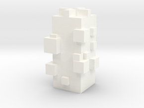Cubic Chess - Knight in White Processed Versatile Plastic