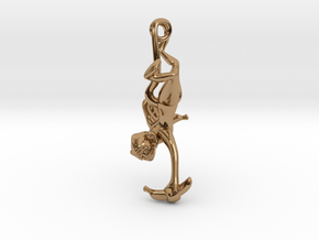 3D-Monkeys 258 in Polished Brass