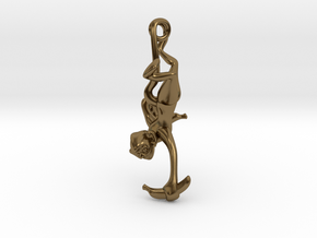 3D-Monkeys 258 in Polished Bronze