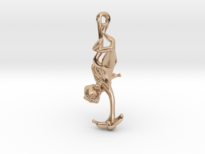 3D-Monkeys 258 in 14k Rose Gold Plated Brass