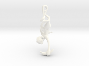 3D-Monkeys 258 in White Processed Versatile Plastic