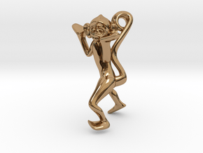 3D-Monkeys 260 in Polished Brass