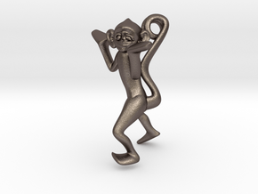 3D-Monkeys 260 in Polished Bronzed Silver Steel