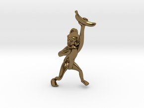 3D-Monkeys 261 in Polished Bronze