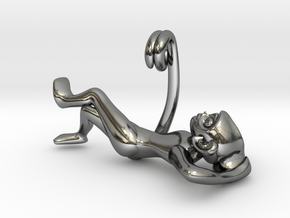 3D-Monkeys 264 in Fine Detail Polished Silver