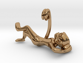 3D-Monkeys 264 in Polished Brass