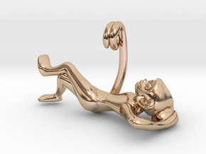 3D-Monkeys 264 in 14k Rose Gold Plated Brass