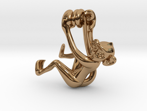 3D-Monkeys 266 in Polished Brass