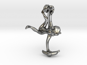 3D-Monkeys 268 in Fine Detail Polished Silver