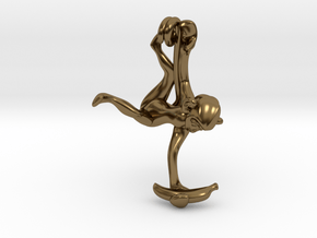3D-Monkeys 268 in Polished Bronze