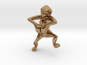3D-Monkeys 271 in Polished Brass