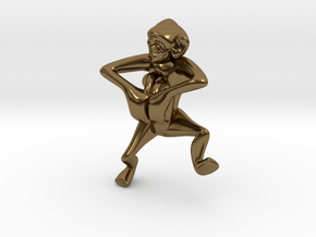 3D-Monkeys 271 in Polished Bronze