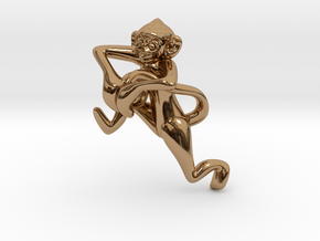 3D-Monkeys 272 in Polished Brass