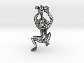 3D-Monkeys 273 in Fine Detail Polished Silver