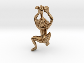 3D-Monkeys 273 in Polished Brass