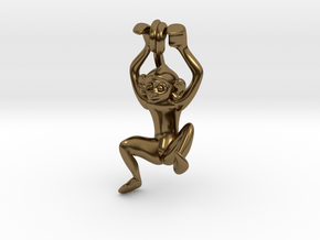 3D-Monkeys 273 in Polished Bronze