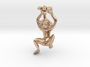 3D-Monkeys 273 in 14k Rose Gold Plated Brass