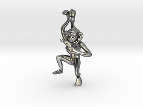 3D-Monkeys 274 in Fine Detail Polished Silver