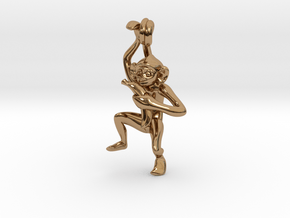 3D-Monkeys 274 in Polished Brass