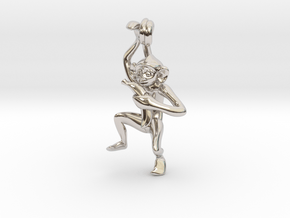 3D-Monkeys 274 in Rhodium Plated Brass