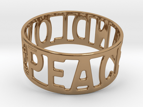 Peaceandlove 70 Bracelet in Polished Brass