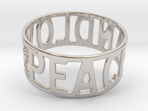 Peaceandlove 70 Bracelet in Rhodium Plated Brass