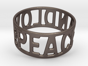 Peaceandlove 70 Bracelet in Polished Bronzed Silver Steel