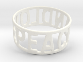 Peaceandlove 70 Bracelet in White Processed Versatile Plastic