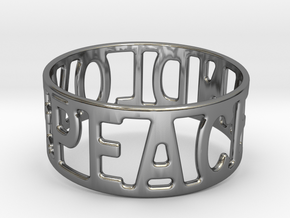 Peaceandlove 65 Bracelet in Fine Detail Polished Silver