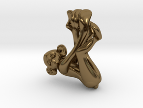 3D-Monkeys 277 in Polished Bronze