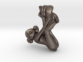 3D-Monkeys 277 in Polished Bronzed Silver Steel