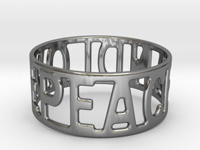 Peaceandlove 68 Bracelet in Fine Detail Polished Silver