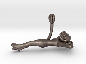 3D-Monkeys 278 in Polished Bronzed Silver Steel