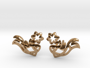 Earring 'Koi-fish' - Buddhist Symbol of Courage in Polished Brass