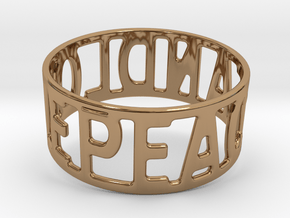 Peaceandlove 72 Bracelet in Polished Brass