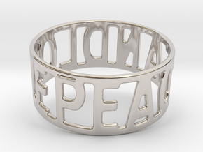 Peaceandlove 72 Bracelet in Rhodium Plated Brass