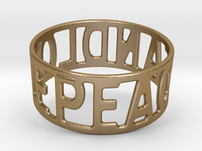 Peaceandlove 72 Bracelet in Polished Gold Steel