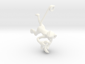 3D-Monkeys 281 in White Processed Versatile Plastic