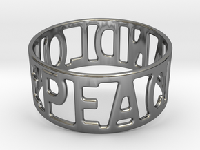 Peaceandlove 75 Bracelet in Fine Detail Polished Silver