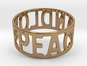 Peaceandlove 75 Bracelet in Polished Brass