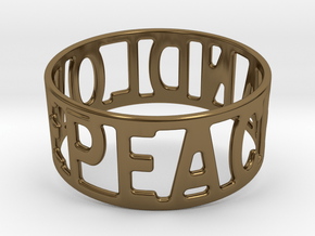 Peaceandlove 75 Bracelet in Polished Bronze