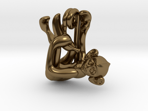 3D-Monkeys 282 in Polished Bronze