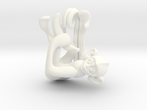 3D-Monkeys 282 in White Processed Versatile Plastic