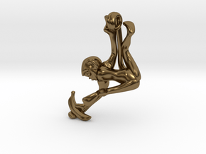 3D-Monkeys 283 in Polished Bronze